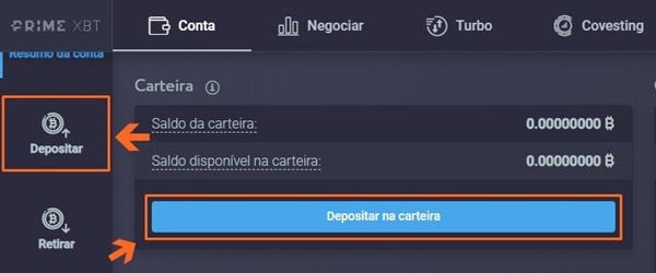 PrimeXBT Depositar
