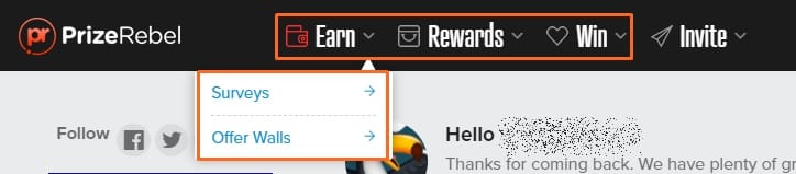 PrizeRebel earn ganhar