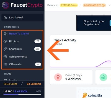FaucetCrypto como funciona