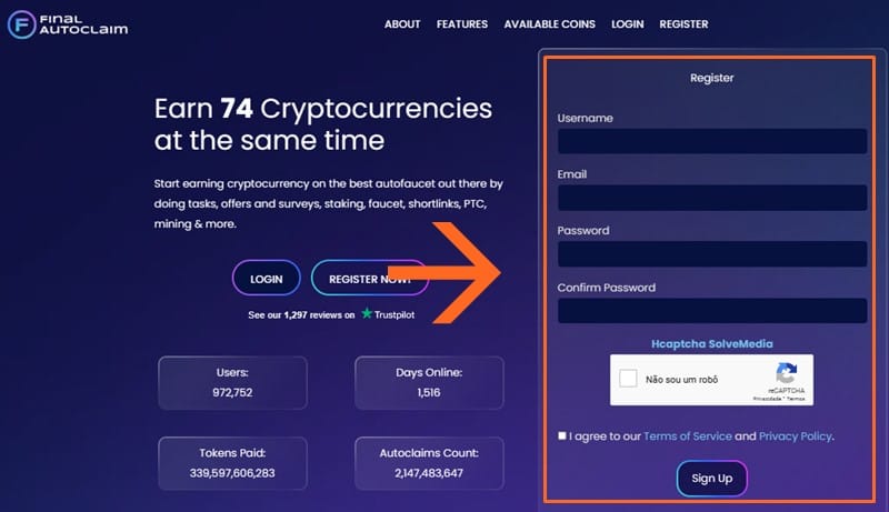 Final Autoclaim cadastro register