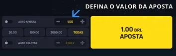 Defina o valor da aposta