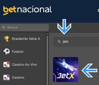 Localize o jogo dentro do cassino