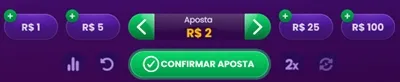 Defina o valor que desejas apostar na rodada