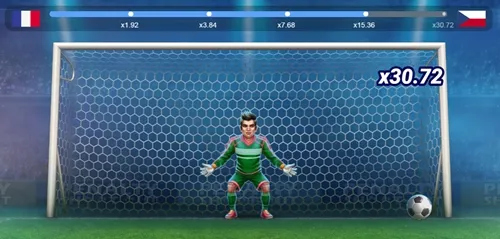 Marque o Gol e Prossiga ou Colete o valor e reincie o jogo.