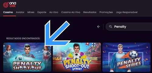 Localize o jogo dentro do cassino