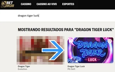 Localize o jogo dentro do cassino