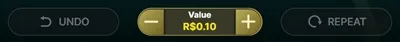 Selecione o valor que deseja apostar em cada cartela.