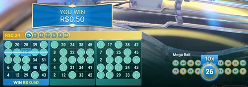 Mega Bola da Sorte Visualize os resultados e seus ganhos