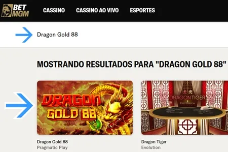 Localize o Jogo dentro do Cassino