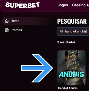 Localize o jogo dentro do cassino