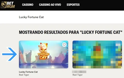 Localize o Jogo dentro do Cassino