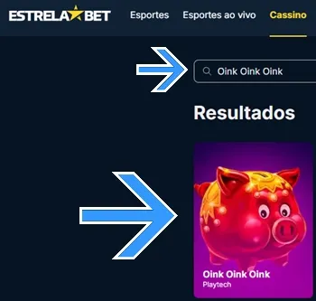 Localize o jogo dentro do cassino