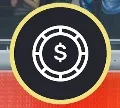 Clique no botão com o símbolo de moeda (R$) para abrir a tela de ajustes de aposta: