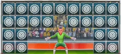 Penalty Champion selecione a area do gol