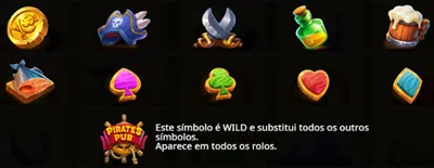 Pirates Pub simbolos e pagamentos