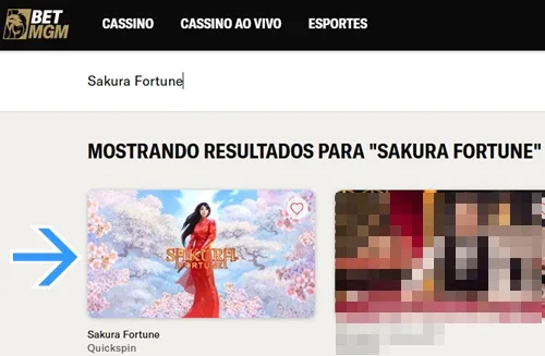 Localize o jogo dentro do cassino