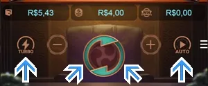 Inicie uma rodada do jogo ou utilize o modo turbo e automático