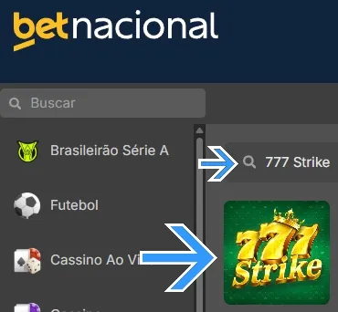 Localize o jogo no cassino