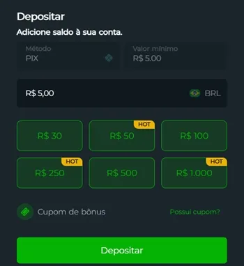 Faça o seu primeiro depósito na Br4Bet