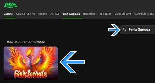 Localize o jogo dentro do cassino