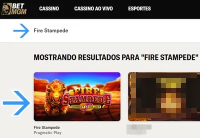 Localize o jogo dentro do cassino
