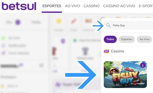 Localize o jogo dentro do cassino