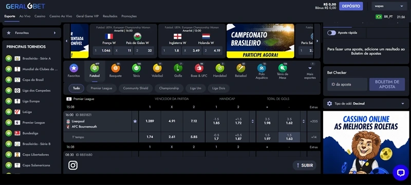 Como começar a apostar na Geral Bet
