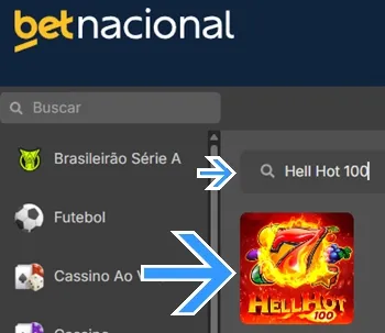 Localize o jogo dentro do cassino