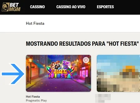 Localize o jogo dentro do cassino