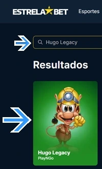 Localize o jogo dentro do cassino