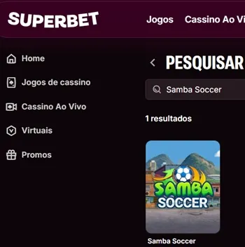 Localize o jogo dentro do cassino