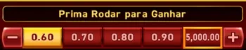 Defina o valor que deseja apostar por rodada