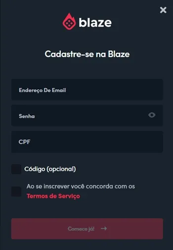 Preencha o formulário de cadastro