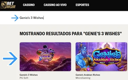 Localize o Jogo no Cassino